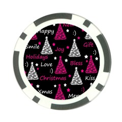 New Year Pattern - Magenta Poker Chip Card Guards (10 Pack)  by Valentinaart