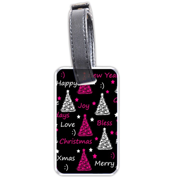 New Year pattern - magenta Luggage Tags (One Side) 