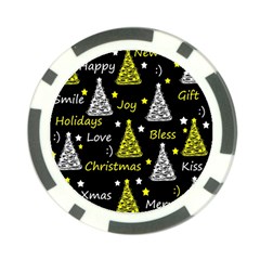 New Year Pattern - Yellow Poker Chip Card Guards by Valentinaart