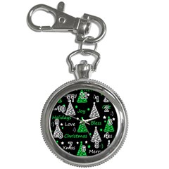 New Year Pattern - Green Key Chain Watches by Valentinaart