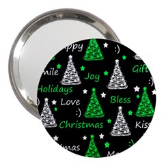 New Year Pattern - Green 3  Handbag Mirrors by Valentinaart