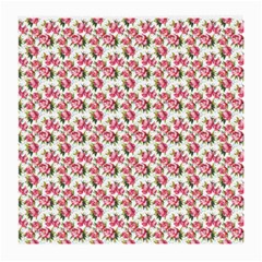 Gorgeous Pink Flower Pattern Medium Glasses Cloth