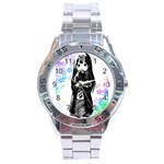 Shy Anime Girl Stainless Steel Analogue Watch Front