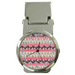 Cute Flower Pattern Money Clip Watches