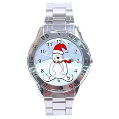 Polar Bear Stainless Steel Analogue Watch by Valentinaart