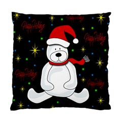 Polar Bear - Xmas Design Standard Cushion Case (one Side) by Valentinaart