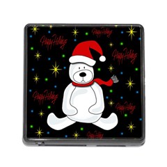 Polar Bear - Xmas Design Memory Card Reader (square) by Valentinaart