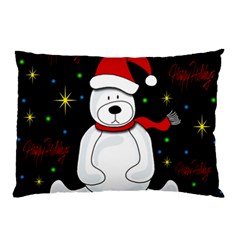 Polar Bear - Xmas Design Pillow Case (two Sides) by Valentinaart