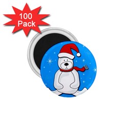 Polar Bear - Blue 1 75  Magnets (100 Pack)  by Valentinaart