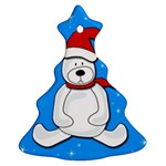 Polar bear - blue Christmas Tree Ornament (2 Sides) Back