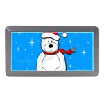 Polar bear - blue Memory Card Reader (Mini) Front