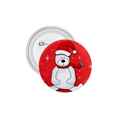 Polar Bear - Red 1 75  Buttons by Valentinaart