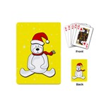 Polar bear - yellow Playing Cards (Mini)  Back