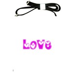 Pink Love Hearts Typography Shoulder Sling Bags Front