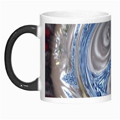 Silver Gray Blue Geometric Art Circle Morph Mugs by yoursparklingshop