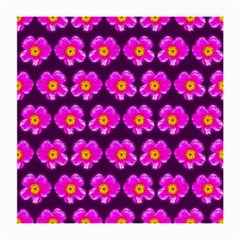 Pink Flower Pattern On Wine Red Medium Glasses Cloth (2-Side)