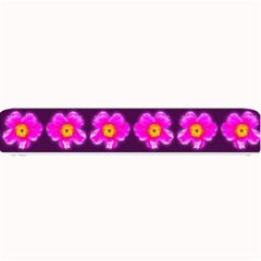 Pink Flower Pattern On Wine Red Small Bar Mats