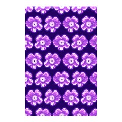 Purple Flower Pattern On Blue Shower Curtain 48  x 72  (Small) 