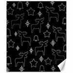 Black Xmas pattern Canvas 20  x 24   19.57 x23.15  Canvas - 1