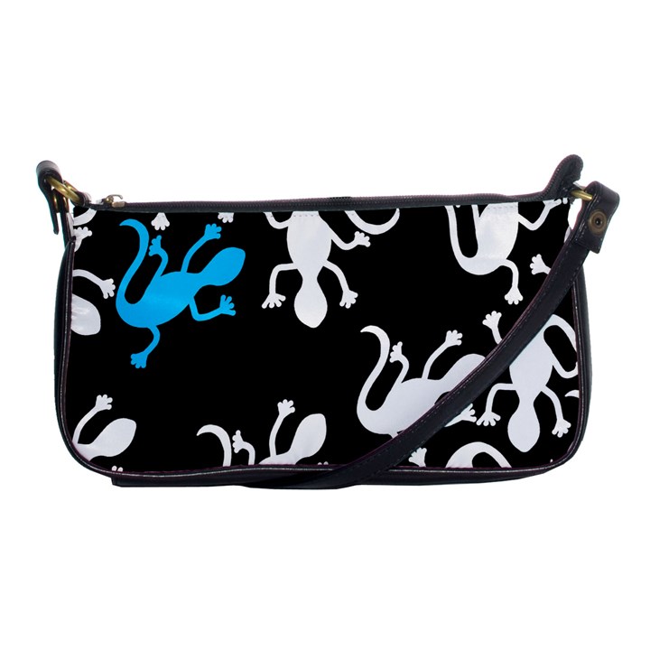 Blue lizard Shoulder Clutch Bags