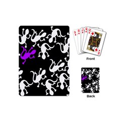 Purple Lizard  Playing Cards (mini)  by Valentinaart