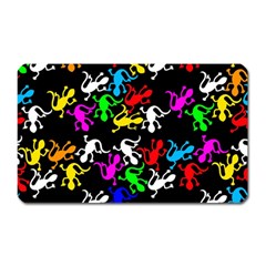 Colorful Lizards Pattern Magnet (rectangular) by Valentinaart