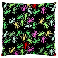 Playful Lizards Pattern Large Cushion Case (one Side) by Valentinaart