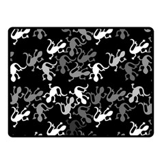 Gray Lizards Fleece Blanket (small)