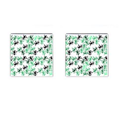 Lizards Pattern - Green Cufflinks (square) by Valentinaart