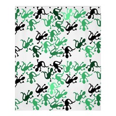 Lizards Pattern - Green Shower Curtain 60  X 72  (medium)  by Valentinaart