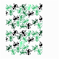 Lizards Pattern - Green Large Garden Flag (two Sides) by Valentinaart