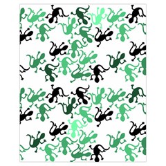 Lizards Pattern - Green Drawstring Bag (small) by Valentinaart