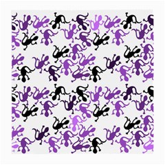 Lizards Pattern - Purple Medium Glasses Cloth by Valentinaart