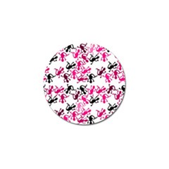 Lizards Pattern - Magenta Golf Ball Marker