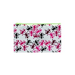 Lizards Pattern - Magenta Cosmetic Bag (xs) by Valentinaart