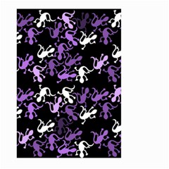 Purple Lizards Pattern Large Garden Flag (two Sides) by Valentinaart