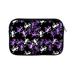 Purple Lizards Pattern Apple Ipad Mini Zipper Cases by Valentinaart