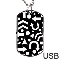 Right Direction Dog Tag Usb Flash (two Sides)  by Valentinaart