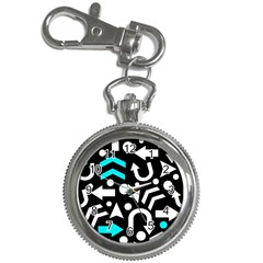 Right Direction - Cyan Key Chain Watches by Valentinaart