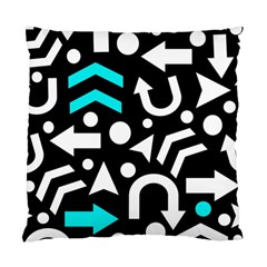 Right Direction - Cyan Standard Cushion Case (one Side) by Valentinaart