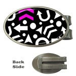 Right direction - magenta Money Clips (Oval)  Front