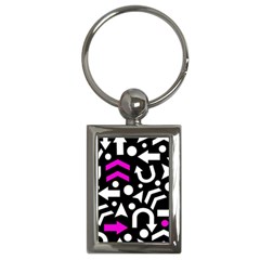 Right Direction - Magenta Key Chains (rectangle)  by Valentinaart