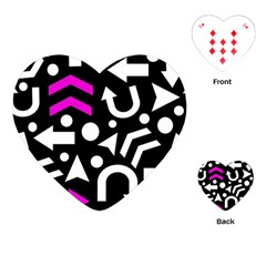 Right Direction - Magenta Playing Cards (heart)  by Valentinaart