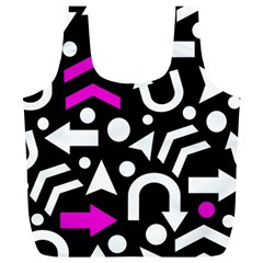 Right Direction - Magenta Full Print Recycle Bags (l)  by Valentinaart