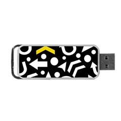 Right Direction - Yellow Portable Usb Flash (one Side) by Valentinaart