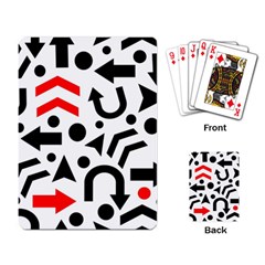 Red Right Direction Playing Card by Valentinaart