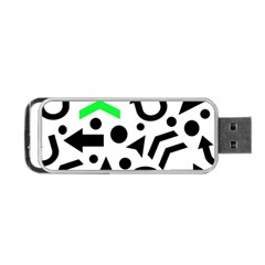 Green Right Direction  Portable Usb Flash (one Side) by Valentinaart