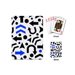 Blue Right Direction Playing Cards (mini)  by Valentinaart