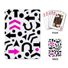 Magenta Right Direction Playing Card by Valentinaart