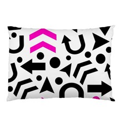 Magenta Right Direction Pillow Case by Valentinaart